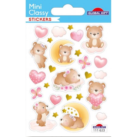 Oursons et coeurs - Stickers Mini Classy