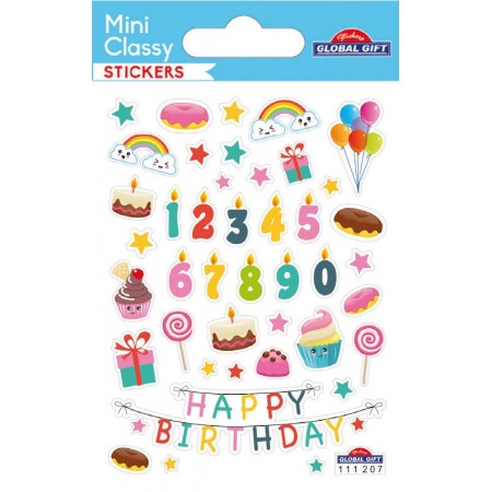 Anniversaire Chiffre - Stickers Mini Classy