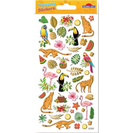 Animaux et plantes tropicaux - Stickers Tweeny