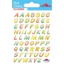 Lettres arc en ciel avec bord dorée - Stickers Mini Classy