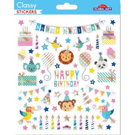 Happy Birthday - Stickers Classy - Global Gift