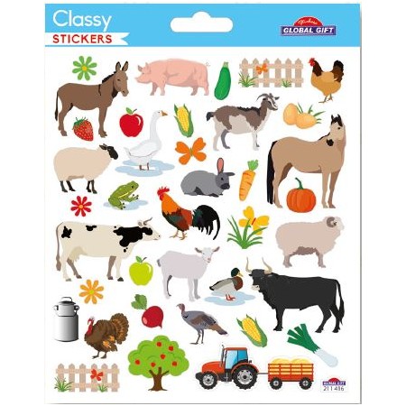 Animaux de la ferme - Stickers Classy - Global Gift