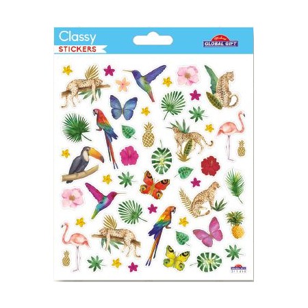 Animaux et plantes tropicales - Stickers Classy - Global Gift