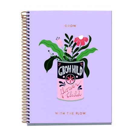 NoteBook A5 -lifestyle fleur - Quadrillé - Miquelrius