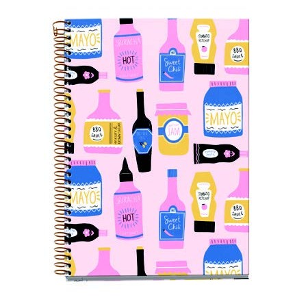 NoteBook A5 -lifestyle kitchen foodie- Quadrillé - Miquelrius