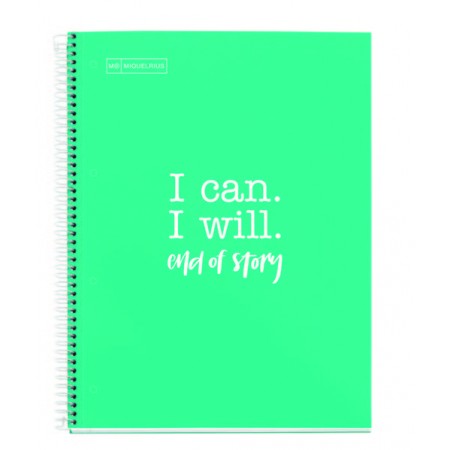 Notebook Messages A4 90g - 5x5 - turquoise Miquelrius