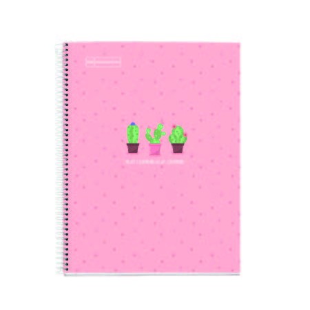 Notebook CACTUS ROSE  A4 90g - 5x5 - Miquelrius