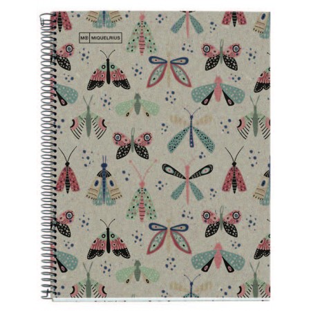 Notebook ECO DESIGN A4 80g - 5x5 -ECO BUTTERFLY Miquelrius