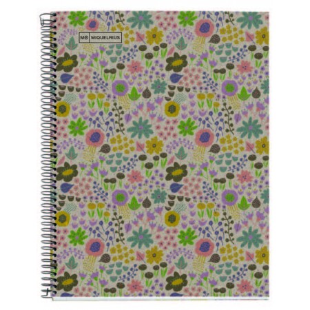 Notebook ECO DESIGN A4 80g - 5x5 -ECO FLOWERS Miquelrius