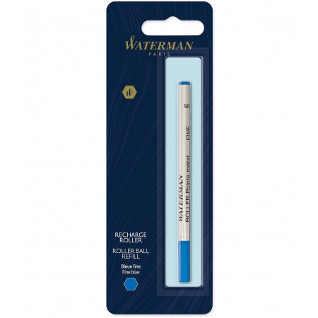 WATERMAN recharge roller , pointe fine, bleue, blister X 1