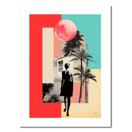 Poster la marche des vacances - 30 x 40 cm