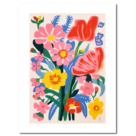 Poster fleurs - 30 x 40 cm