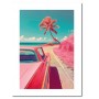 Poster road tripe pink 2   - 30 x 40 cm